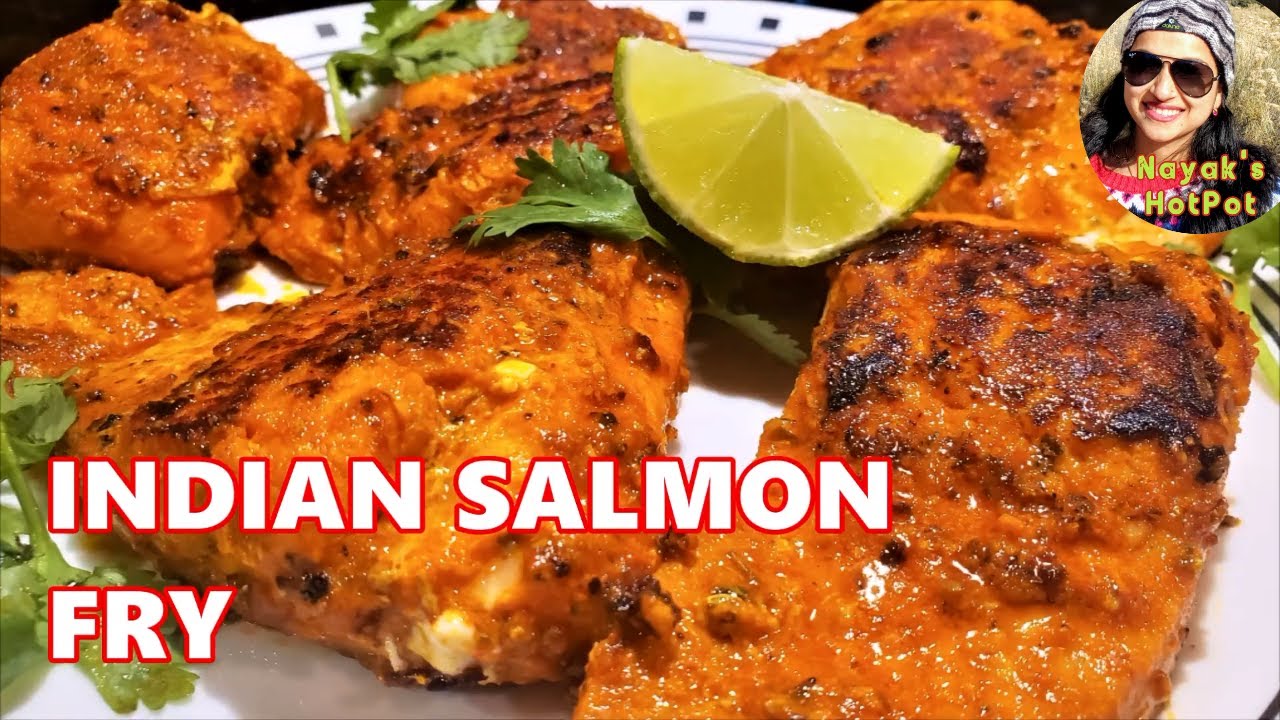 Salmon Fish Fry Indian Style | Spicy Salmon Fish Fry Konkani Recipe ...